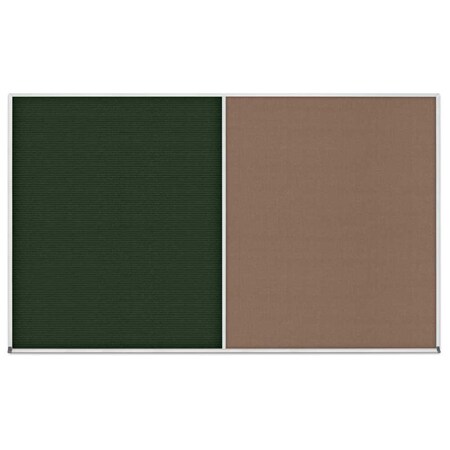 United Visual Products Enclosed Corkboard, 1 Door, 48"x36", 4" Fra UV3402-SATIN-PEARL